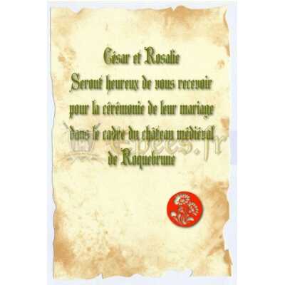 parchemin invitation au château