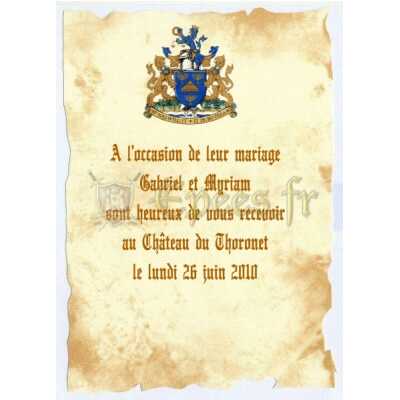 parchemin invitation mariage