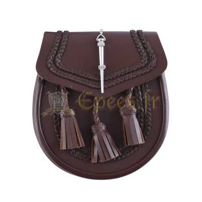 Sporran sac cuir kilt écossais