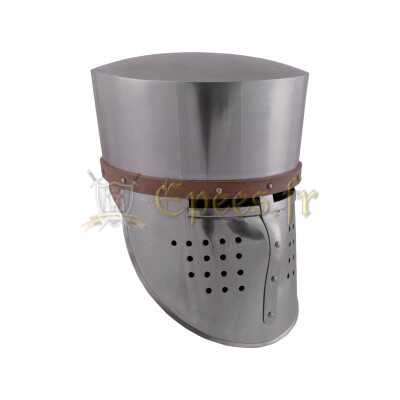 Heaume de croisé combat acier 2 mm