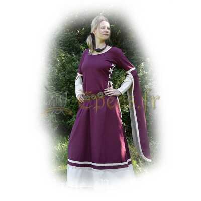 Robe médoévale de Dorothée coton et lin