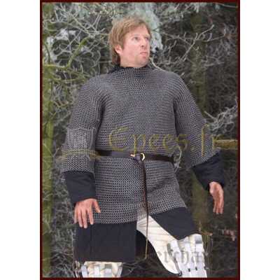 Haubergeon cotte de maille brossé noir