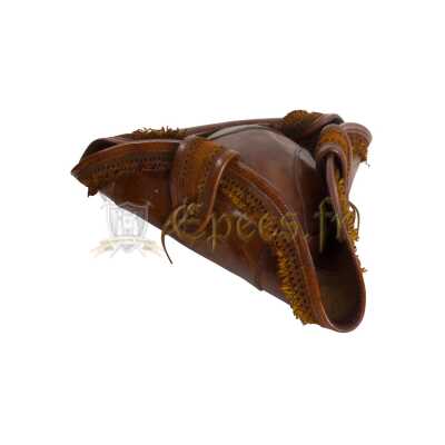 Tricorne de pirate en cuir