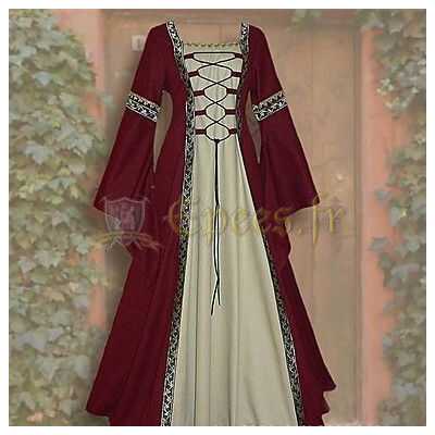 Robe médiévale à lacets