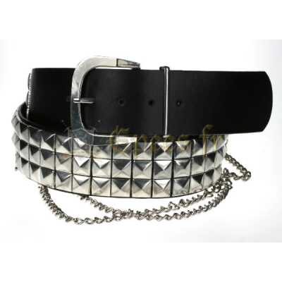 Ceinture cloutée avec chaine