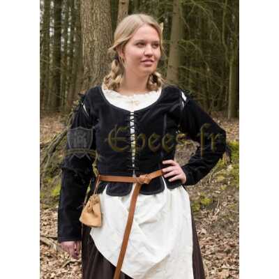 Gilet en velours femme manches amovibles