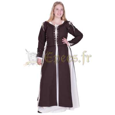 Robe médiévale avec laçage