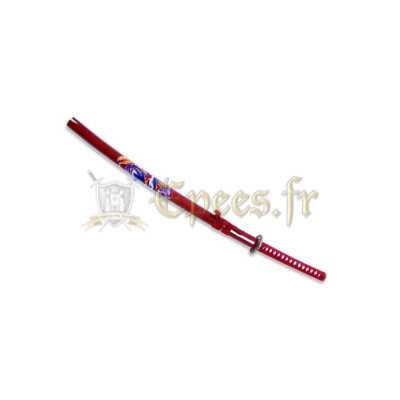 KATANA DRAGON ROUGE et fourreau