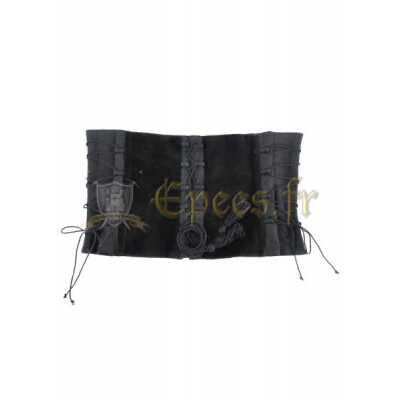 corset en velours noir à lacets