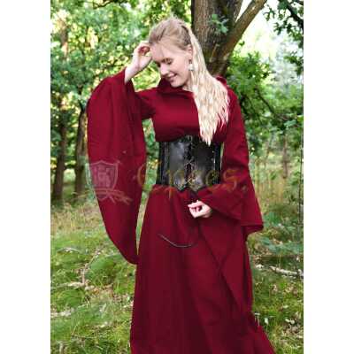 Robe médiévale manches trompettes 100% coton
